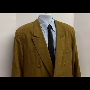 Vintage 80’s Touch USA Brown Double Breast Sport Coat Size Large